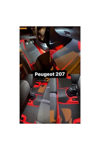Peugeot 207 Akıllı Oto Paspas+metal Topukluk Siyah