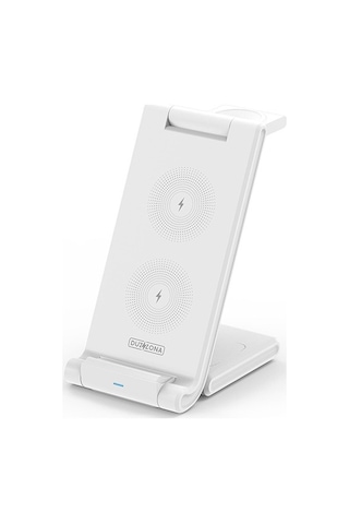 Duzzona 15w Katlanır 3 İn 1 Telefon Kulaklık Saat Kablosuz Şarj