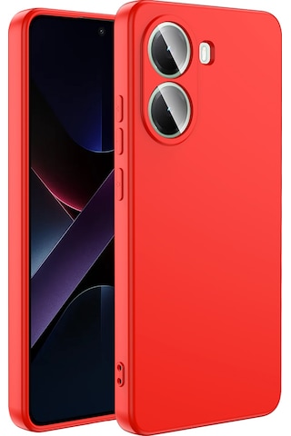 Noktaks - Xiaomi Uyumlu Xiaomi Poco X7 Pro - Kılıf İçi Kadife Koruyucu Mara Lansman Kapak - Kırmızı T36824 Kirmizi