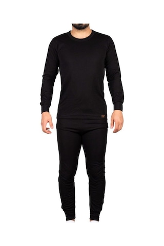 Unisex Siyah Alt Üst Takım Termal Içlik Siyah