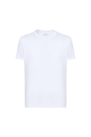 Tudors Unisex Slim Fit Dar Kesim Pamuk Yumuşak Dokulu Beyaz Bisiklet Yaka Tişört-31078 4XL