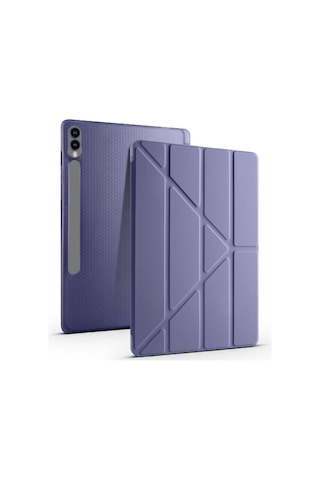Samsung Galaxy Tab S10 Plus Uyumlu X820 12.4 İnç Katlanabilir Kalemlikli Standlı Akıllı Kılıf Kapaklı Kılıf