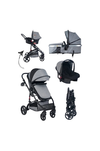 İkiz Yan Yana Ayrılıp Birleşebilen Travel Sistem Çift Yönlü Bebek Arabası Puset Birleştirme Aparatlı