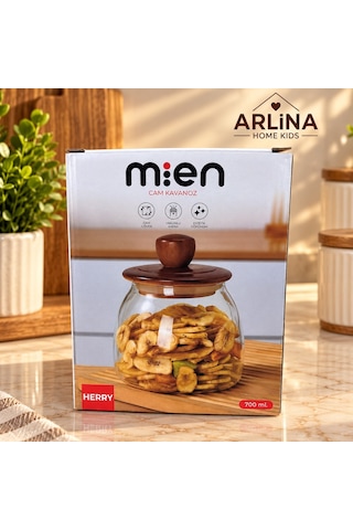 700 Ml Akasya Kapaklı Cam Kavanoz