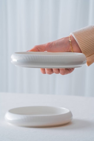 Bianco Perla Porselen Yuvarlak Tabak - 18 Cm Beyaz