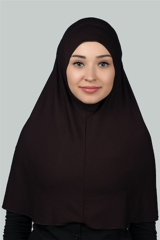 Altobeh Hazır Türban Pratik Eşarp Tesettür Hijab - Namaz Örtüsü Xl Koyu Kahverengi