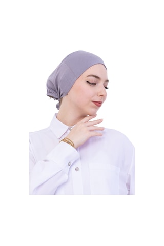 Modish Group Pratik Bone Pamuklu Tesettür İç Bone, Başörtüsü İçin Hazır Viskon Şapka, Namaz Günlük Kullanım İçin Gri