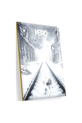Cakasepetim Metro Exodus Karlı Tren Rayları Ve Metruk Şehir Ahşap Mdf Tablo