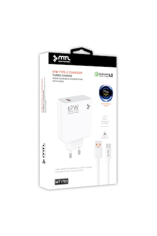 67w Turbo Usb Type-c Şarj Seti Qc 4.0 Mt1763
