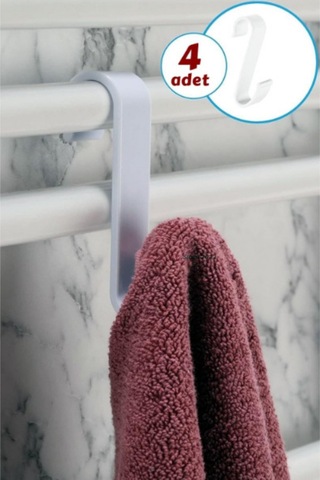 Büro Ev Ofis Düzeni İçin 4adet Kanca Tip Askı Aparatı Seti Diğer