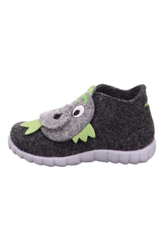Superfit 1-800295 Happy Çocuk Siyah/gri Keçe Panduf Gri - Siyah