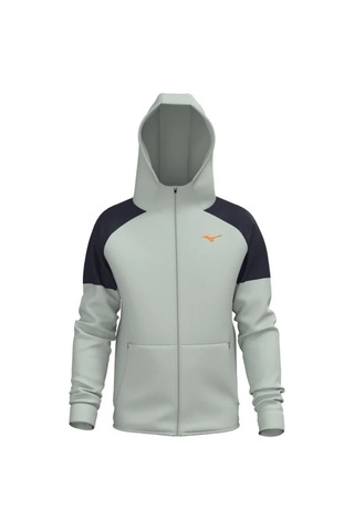 Mizuno Athletics Rb Erkek Kapüşonlu Fermuarlı Sweatshirt Gri / Lacivert Çok Renkli