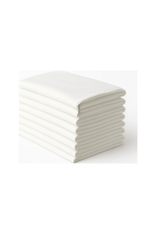 Pamuklu Fermuarlı İç Yastık Kılıfı 10'lu Set Beyaz 50x70 Cm Çok Renkli