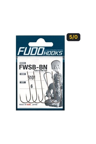 Fudo 6101 Worm Ssb Black Nikel Uzun Tırnaklı İğne 5/0