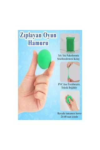 Zıplayan Oyun Hamuru 24 Lü 1 Paket Hava İle Kuruyan Modelleme Kili Yumuşak Köpük Kil Esnek Clay