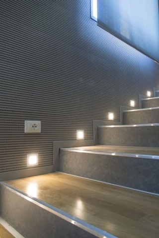 Mat Siyah Metal Kasa 3 Watt Kare Sensörsüz Gün Işığı Iç Mekan Merdiven Ve Basamak Armatürü Siyah