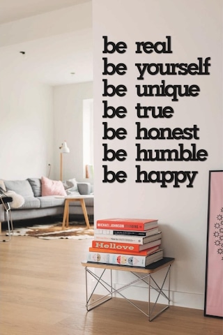 Be Real Be Yourself Ahşap Tablo Duvar Yazısı Mdf Tablo Dekoratif