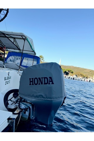 Tekne Motor Kılıfı Dıştan Takma Marin Deri Honda 100 Hp