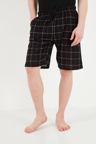 Buratti Pamuklu Regular Fit Bağlamalı Cepli 2'li Pijama Paket Şort Erkek Şort 6574004s2 Siyah-siyah-bordo