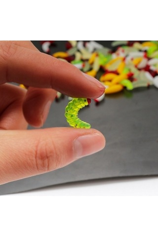 Tongxida 100 Adet Kırmızı Başlı Ekmek Solucanı Sahte Yem Paketi