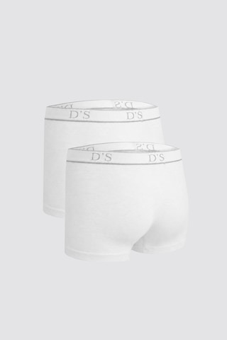 D'S Damat Ds Damat Beyaz Beli Lastikli Marka Logolu Likralı Esneyebilen 2'li Boxer Set 4hc44ortbs02 801