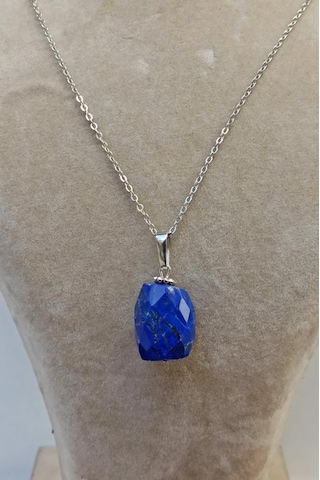 Doğal Lapis Lazuli Kolye 429-2 Pembe