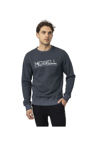 Merrell Erkek Günlük Giyim Sweatshirt Smith Koyu Gri Mavi Gri