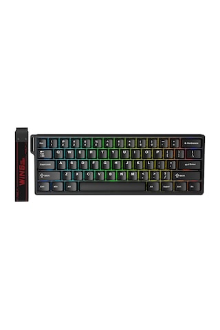 Aula Win60 He Manyetik Klavye Rapid Trigger Graywood Swtich 8000hz Rgb Tkl Hot Swap Oyuncu Klavyesi Siyah