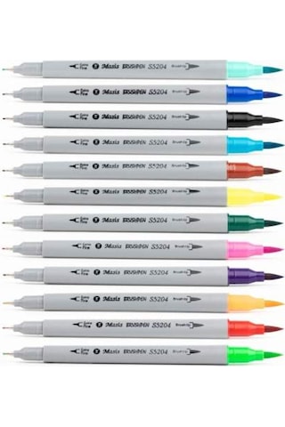 Brushpen Çift Taraflı Keçeli Kalem 12 Li