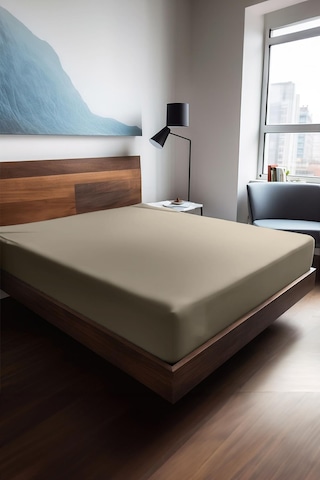 Soley Mix & Match Plain %100 Pamuklu Ranforce 100 X 200 Tek Kişilik Çarşaf Bej