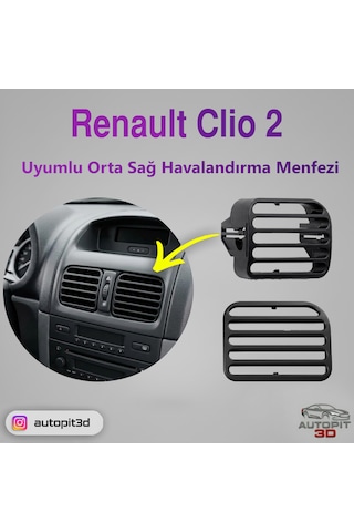 Renault Clio 2 Uyumlu Orta Konsol Sağ Havalandırma Menfezi