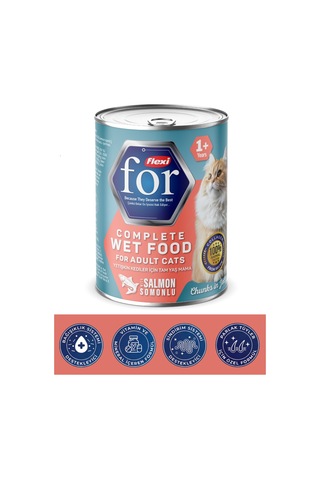 Somonlu Yetişkin Kedi Yaş Maması 400 Gr - Kolajen Destekli