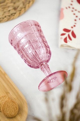 Allegra Mürdüm Kadeh Bardak - 450 Ml Tekli Akrilik Malzeme - Cam Değildir Kırılmaya Dayanıklı Mürdüm