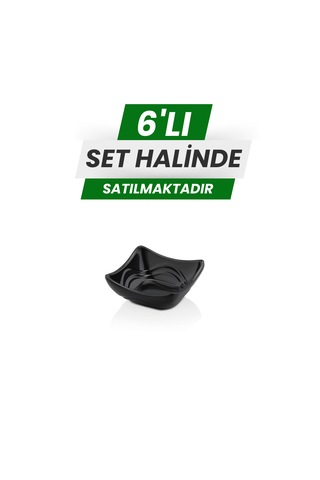 Alezy 522 Göreme Melamin Termostar Ürgüp Tekli Sosluk 8x8cm Siyah