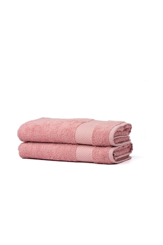 Soley Minerva %100 Pamuklu 2'Li El  -  Yüz Havlusu Seti Gül Kurusu 50 x 90 Gülkurusu