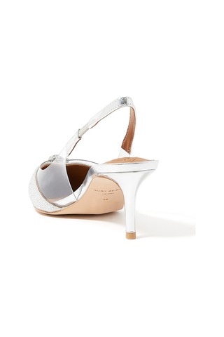 Kurt Geiger Vinyl Slingback Topuklu Ayakkabı - Gümüş Renk Abiye Ayakkabı 37