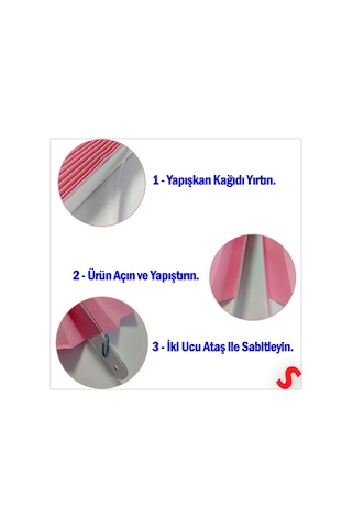Kağıt Yelpaze Süs, 6 Adetli Set, Pembe 0  -  99
