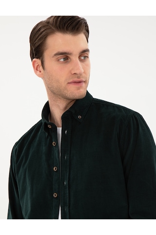 Pierre Cardin Erkek Yeşil Gömlek Desenli 50292347-vr054 Yeşil