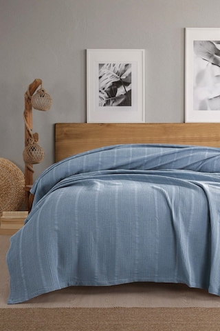 Tek Kişilik Waffle Pike 160x230cm, %100 Pamuk, Petek Tasarım, Mavi Renk Mavı Mavi