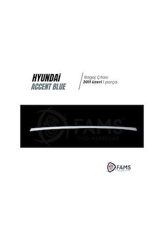 Hyundai Accent Blue Solaris Krom Bagaj Çıtası 2011 Üzeri P.Çelik