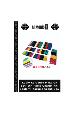 Kablo Koruyucu Makaron Seti 164 Parça Onarım Kiti Bağlantı Koruma Çocuklu Ev