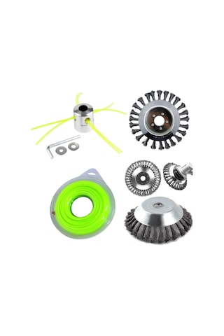 Tırpan Örümcek Başlık Telli Fırça Misine 3 Lü Bahçivan Seti