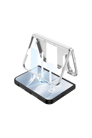 Noktaks - İphone Duo Uyumlu Kılıf Magsafe Özellikli Kıpta Kpt-07 Ring Standlı Sert Pc Kapak - Lacivert - T44312