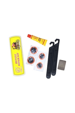 Levyeli Mini Yama Seti + 48 Li Yama Seti Bisiklet Lastik Yaması Siyah