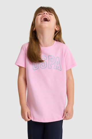 U.s. Polo Assn. Kız Çocuk Pembe Tişört Basic 50325631-vr041