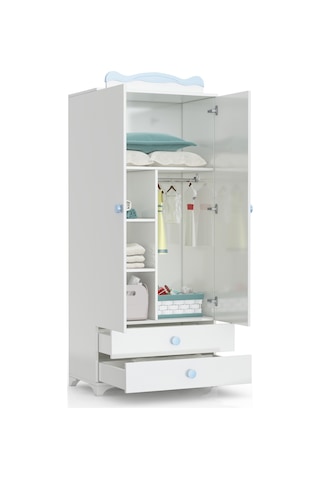 Patiko Sahra 058 2 Kapılı Dolap Mavi