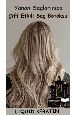 Çift Etkili Saç Botoksu No 1 - Onarım Bakım Keratin Seti - Yanan Yıpranan Kabaran Saçlara