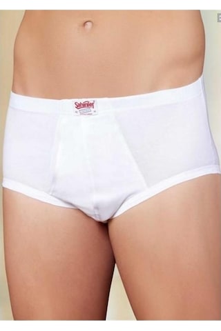 6 Lı Paket Şahinler Erkek Torbalı Slip Külot Beyaz E013