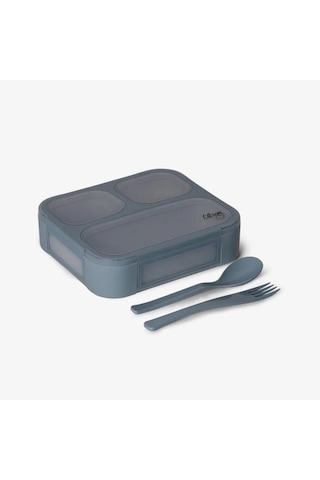 Citron Çatal Ve Kaşıklı Bento Beslenme Kutusu Seti - Dusty Blue