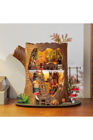 Rolife Dg179 Masal Ağaç Evi Fairytale Tree House Dıy Minyatür Maket Model Seti Mini Dollhouse 3d Model Kit Detaylı Dekoratif Hobi Seti 3d Puzzle Tiny House